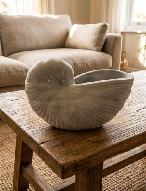 Deniz Kabuğu Şeklinde Dekoratif Vazo