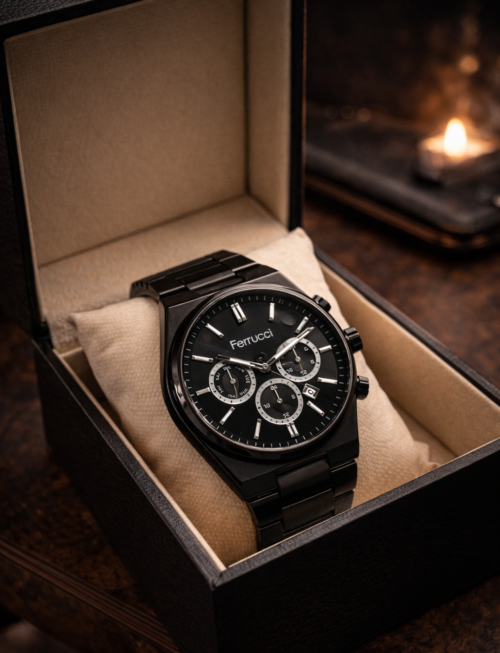 Ferrucci Black Panter - Ferrucci Siyah Erkek Kol Saati